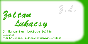 zoltan lukacsy business card