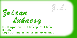 zoltan lukacsy business card